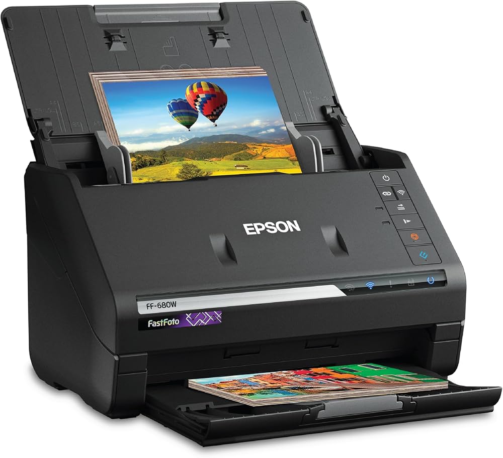 Epson FastFoto FF-680W Wireless Photo Scanner High-Speed Duplex USB WiFi ADF
